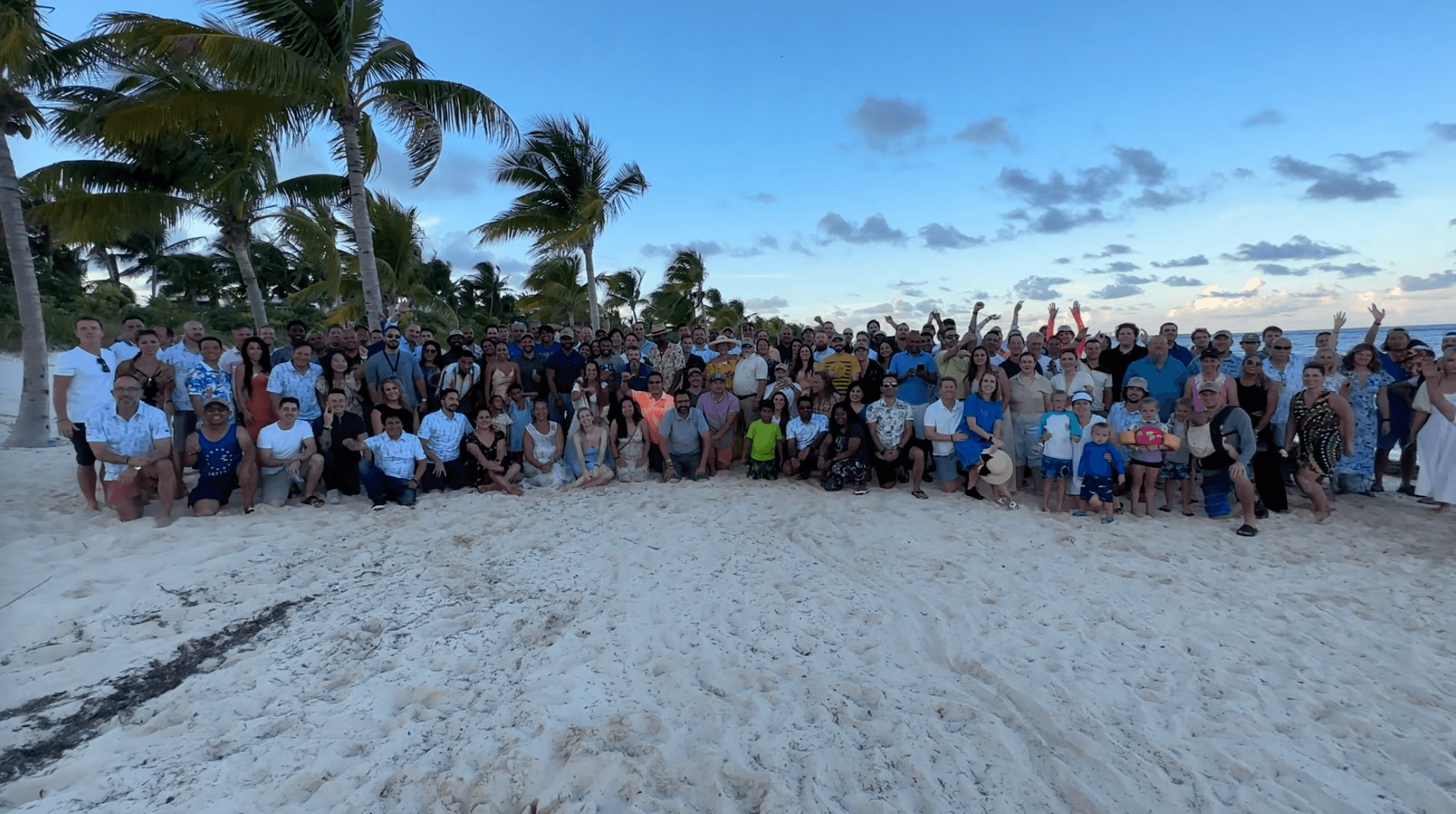Fund Launch community gathering on a beach in Mexico